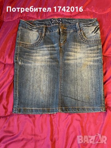 Дънкова пола, снимка 2 - Поли - 35624687