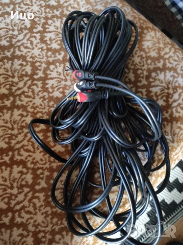 Аудио кабел Stereo Jack 3.5mm - 2RCA, HQ, 15 метра, снимка 2 - Други - 51146276