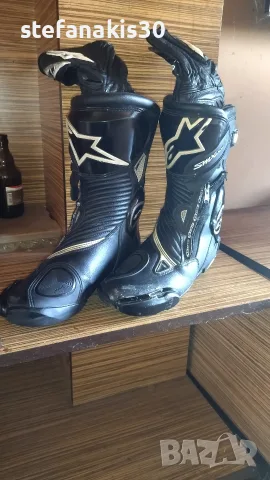 Мото ботуши Alpinestars SMX Plus (№41) + подарък кожени ръкавици Alpinestar., снимка 6 - Аксесоари и консумативи - 55778341