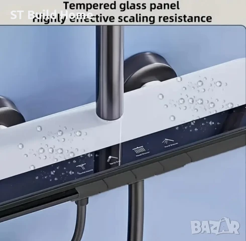 Луксозен Душ Комплект "Лунна Светлина" с LED Осветление и Дигитален Дисплей, снимка 4 - Душове - 51230216