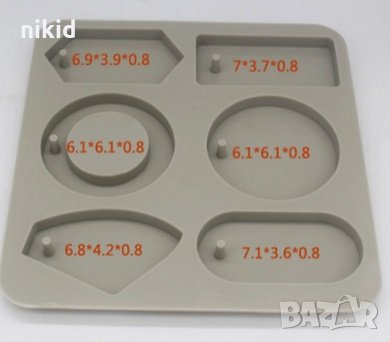 6 различни табели тагове етикети модел 2 силиконов молд форма шоколад гипс смола, снимка 2 - Форми - 35075487