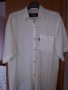 Мъжка риза къс ръкав от кенар бяла размер L, снимка 1 - Ризи - 29160982