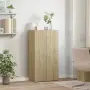 vidaXL Шкаф за документи, сонома дъб, 60x32x115 см, инженерно дърво, снимка 3