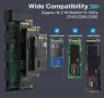 M.2 NVME SSD Enclosure with Cooling Fan, 10 Gbps USB C 3.2 Gen 2 PCIE NVME Adapter, снимка 5