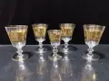 стари стъклени чаши с много позлата , снимка 7