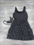Черна рокля на точки, снимка 1 - Рокли - 40000569