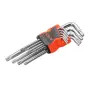 Комплект 9 средни Г-образни TORX ключа с отвор, снимка 2