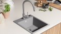 Кухненска Мивка от гранит модел РИГА XXL 430 x 500 mm - сива, снимка 3