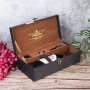 Подаръчна кутия за вино - с аксесоари, снимка 1 - Подаръци за мъже - 44164254