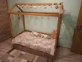 Детско легло къща с матрак тип монтесори, снимка 3