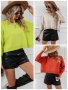 Дамски моден ежедневен едноцветен пуловер, 3цвята - 023 , снимка 1 - Блузи с дълъг ръкав и пуловери - 42294439
