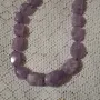 Колие от едри естествени камъни-аметист, снимка 2