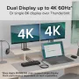 Plugable докинг станция Thunderbolt 4, един 8K или два 4K HDMI, 100 W, снимка 5