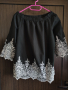 ZARA черна риза с рязана дантела, снимка 2