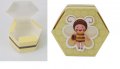 пчела шестоъгълник Картонена кутия кутийка за лакомства сувенир подарък рожден ден картонени кутии, снимка 3
