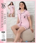 Victoria’s Secret Детска Къса Лятна Пижама - Горнище С Къс Ръкав И Къси Панталони-2 Цвята Код SK1154, снимка 1