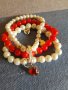 Перлено колие и гривна от перли и червени мъниста., снимка 6