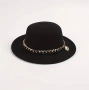 Елегантна Fedora шапка със златна верижка, снимка 5