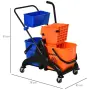 Професионална количка за почистване с 2 x 26L кофи, снимка 8