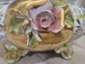 Голяма италианска порцеланова бонбониера с капак – стил Capodimonte, снимка 6