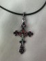 Кръст ръчно декориран с камъчета!Подарък за жена! , снимка 1 - Колиета, медальони, синджири - 34948359