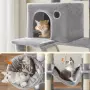 Драскалка за котки 206 см – XXL катерушка с 2 къщички, хамак и площадки, снимка 2