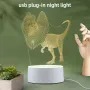 Холограмна 3D LED лампа Дилофозавър, снимка 4
