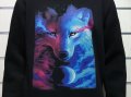 Нов мъжки суичър с дигитален печат GALAXY WOLF, Серия вълци, снимка 15