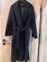 Дамско oversize черно палто с вълна, снимка 2