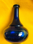 2 винтидж френски стъклени сини вази, снимка 6