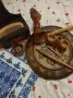 Стари-нови старинки, здрави,покривки,дървена рисувана чиния,лъжица,вретено,солница,кутия рисувана кр, снимка 2