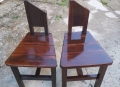 Два ръчно изработени дървени стола, снимка 5
