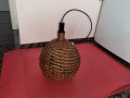 Плетена Висяща Лампа Полюлей с Лед крушка, снимка 1 - Лампи за таван - 44278283