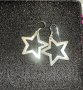 Сребърни обеци със звезди печат 9️⃣2️⃣5️⃣, снимка 1 - Обеци - 35327311