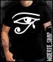 Черна тениска с щампа EYE OF AMON RA, снимка 1 - Тениски - 42055003