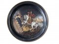 Ръчно гравирана чиния за стена Св. Георги. №3211, снимка 1 - Антикварни и старинни предмети - 39088733