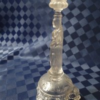 Кристален  свещник с религиозни мотиви, снимка 3 - Антикварни и старинни предмети - 42612534