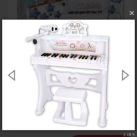 Детско пиано Bontempi електронно със столче и музикални играчки, снимка 3 - Музикални играчки - 42550200