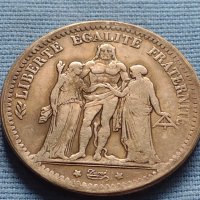 Монета 5 франка 1875г. Франция Трета република 34955, снимка 8 - Нумизматика и бонистика - 42710997