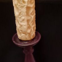 Стъклена бомбониера, 2бр.свещници дървен и бял от др. материал,стъклени вази,керамичен съд и фигура, снимка 4 - Други стоки за дома - 35538473