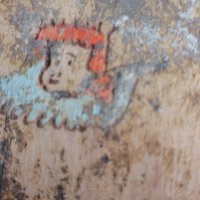 кандило антика рисувана пирография ангел дърво, снимка 5 - Антикварни и старинни предмети - 30393186