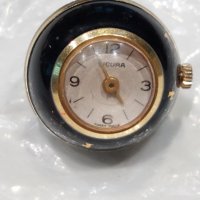 Сребърен пепелник с емайл и дамски часовник-колие топка с емайл, снимка 9 - Дамски - 35593802