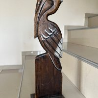 Дървена статуетка птица, снимка 2 - Статуетки - 42756714