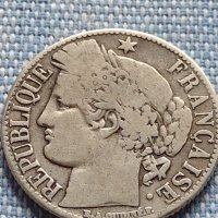 Сребърна монета 1 франк 1872г. Париж Франция 36486, снимка 1 - Нумизматика и бонистика - 42903633