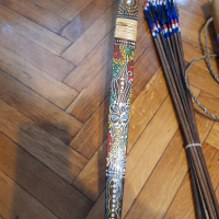 Индиански лък с колчан стрели, снимка 2 - Лъкове и арбалети - 44533321