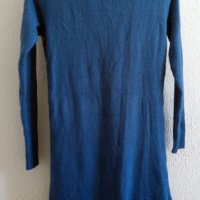 Топла, мека, красива синя рокля от плетиво, снимка 4 - Рокли - 30223952