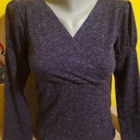 Лилава блуза/ вталена р-р S, снимка 1 - Блузи с дълъг ръкав и пуловери - 32186651