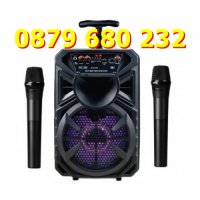 2 години ГАРАНЦИЯ 8" Bluetooth колонa RANCORE X11 2 безжични микрофона, снимка 2 - Тонколони - 37022465