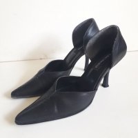 Черни обувки на ток, 37 номер , снимка 1 - Дамски елегантни обувки - 37991470