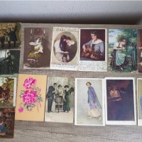 Стари цветни пощенски картички 1908-1920година, снимка 1 - Филателия - 40237652